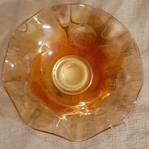 Vintage early 1960s large Carnival glass bowl